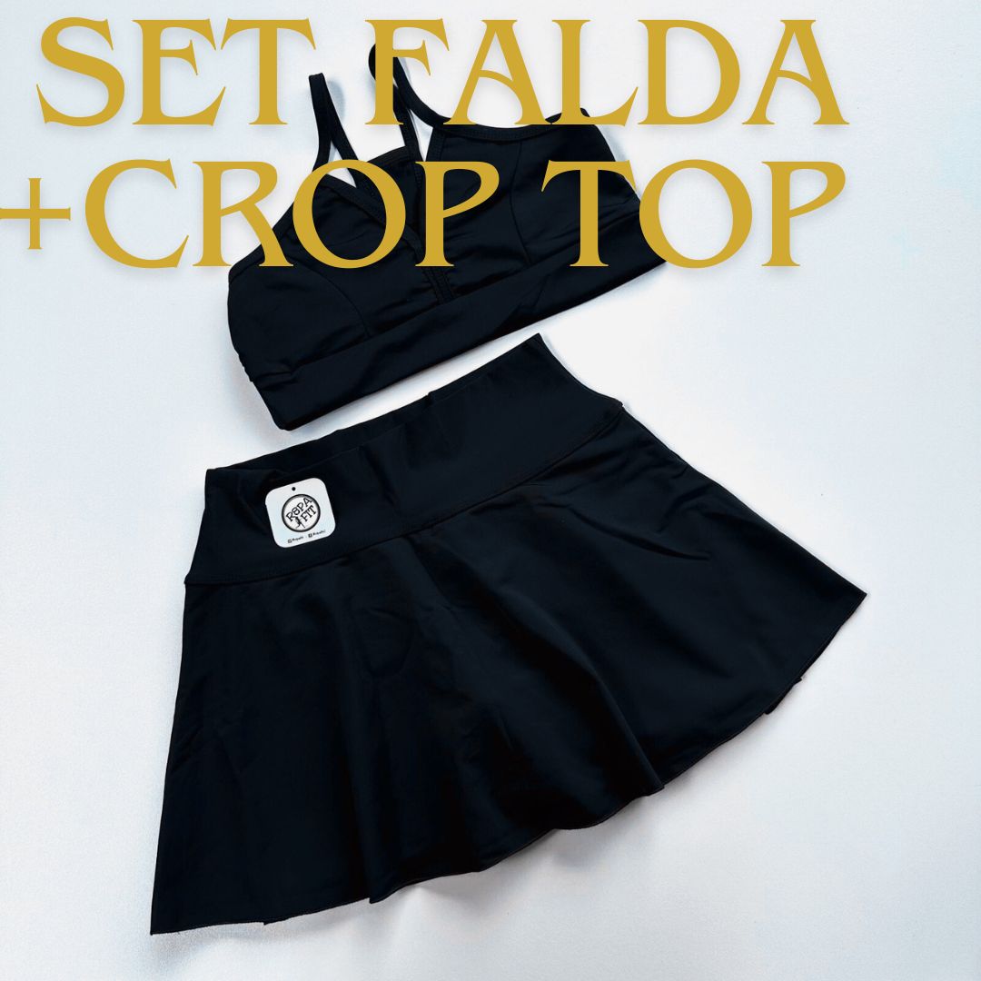 Set de falda + crop top